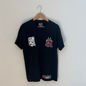 Scumbags x LA Angels Black Graphic Tee Size Large LA Streetwear Collab
